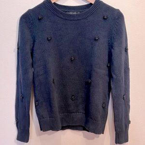 Banana Republic dark blue cotton sweater with knots 😍